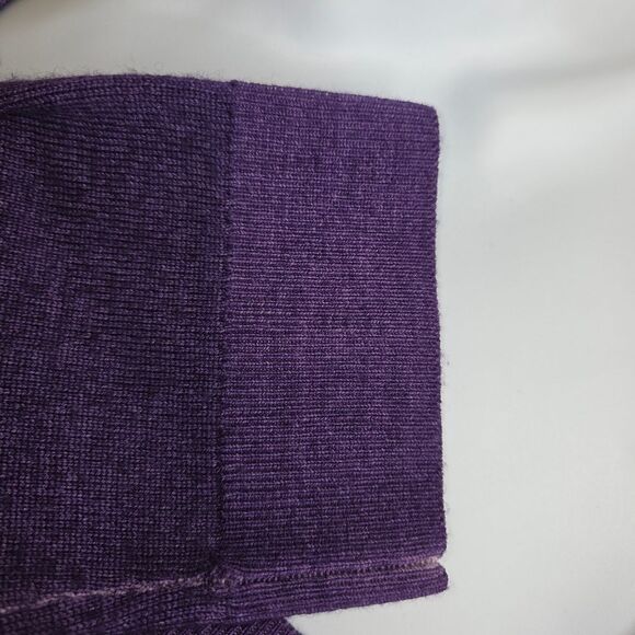 Pendleton Lightweight Purple V-neck Wool Sweater Size Large - Picture 4 of 7